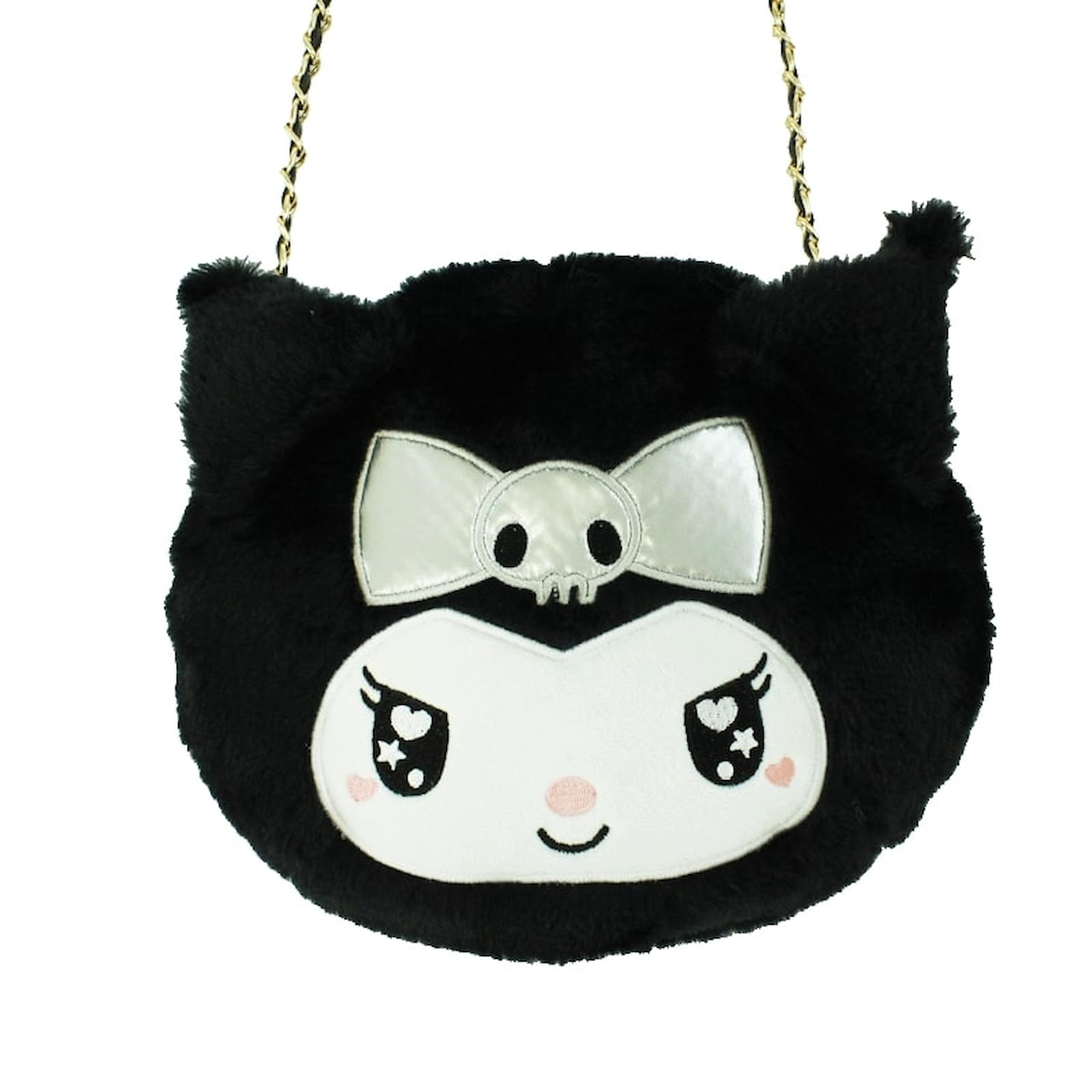 

Sanrio Characters Fur Shoulder Bag Kuromi Die-Cut