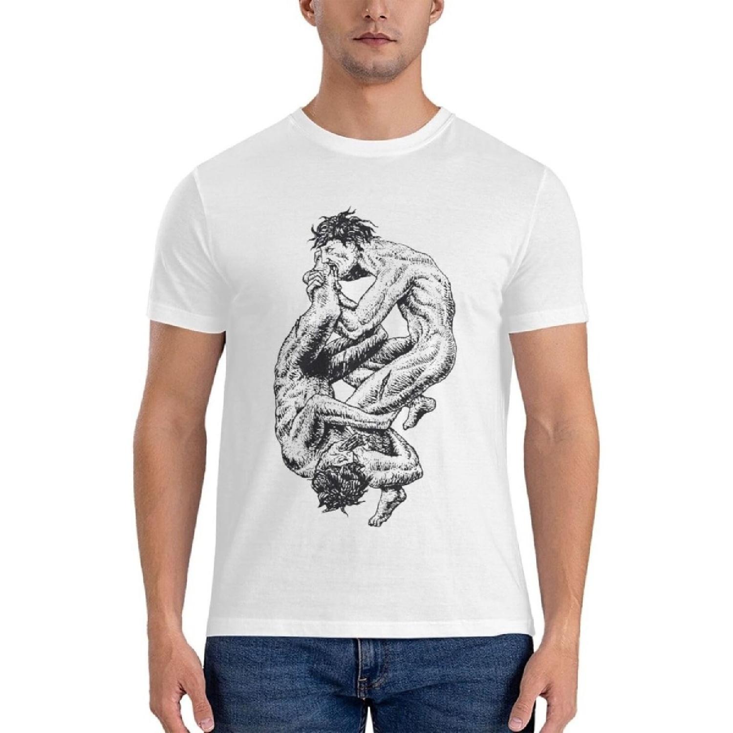 

VEDUSA Men s Fashion Short Sleeve Crisp T-Shirt Top Men s Graphic Shirt Travel Vacation Short Sleeve XXXXXL білий
