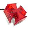 MAXIMASELECT Universal Motorcycle LED Iron Cross Tail Lamp for Crosses, Cross, , Side Mount, Etc