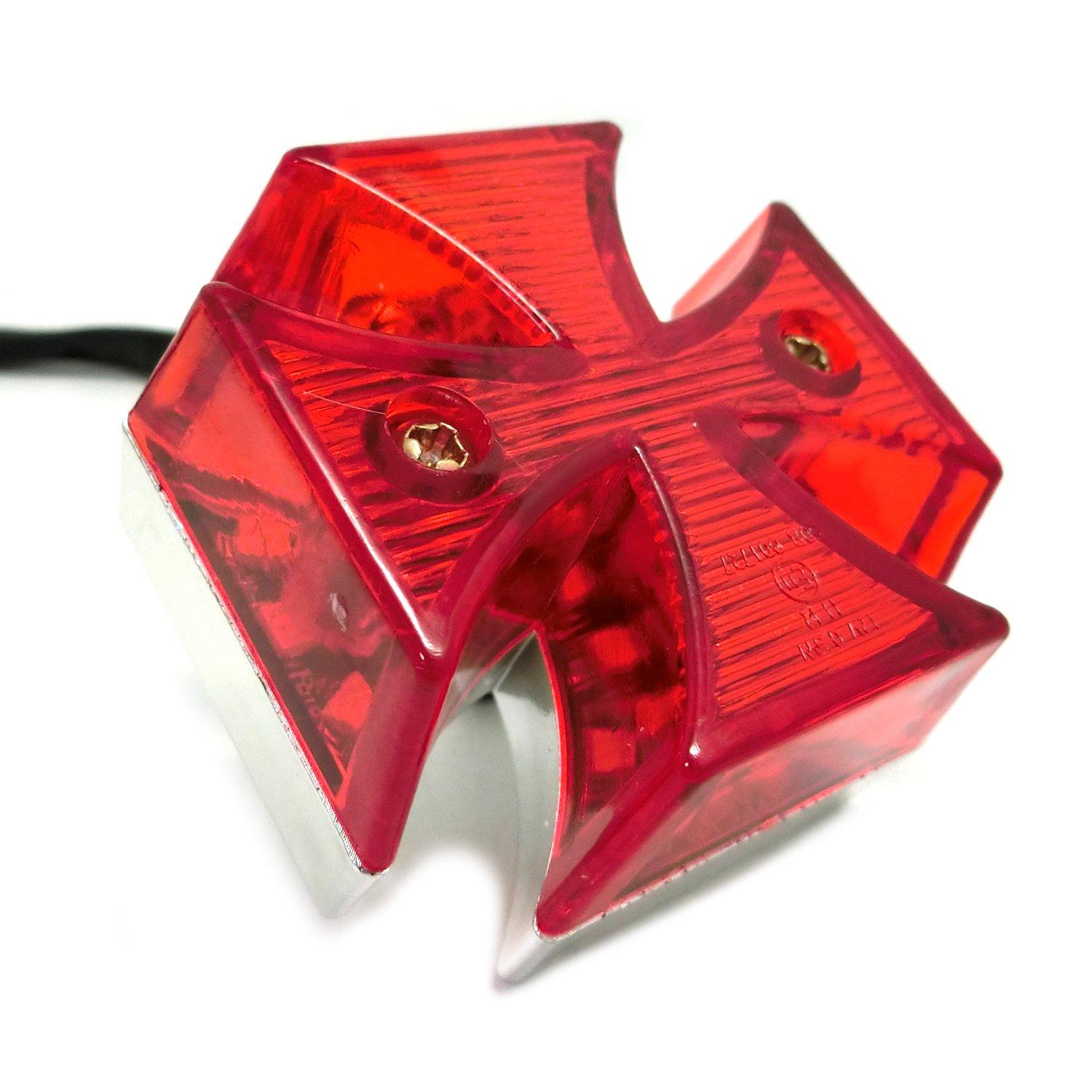 

MAXIMASELECT Универсальный мотоциклетный светодиодный задний фонарь Железный крест для Крестов, Крест, , Боковое крепление и т.д.