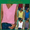 Canotta da Donna Senza Maniche di Qualità Premium, Top Estivo Casual con Scollo a V, T-shirt Canotta, Camicie da Spiaggia per uno Stile Senza Sforzo