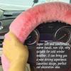 Fluffy Steering Wheel Cover For Women/Girls/Ladies Fuzzy Steering Wheel Cover Winter Warm Faux Wool Plush Car Wheel Cover Furry Steering Wheel