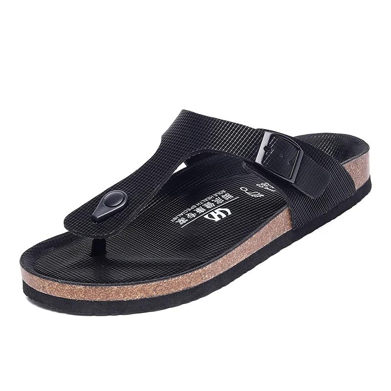 Fashion Flats Beach Slippers Mens Slip On Shoes Half Drag Leather Street Personality Mens Flip Flops Men Casual Walking White Sandals