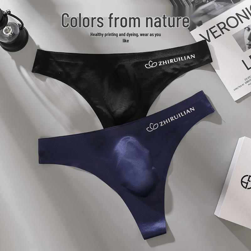 Pánské bezešvé sportovní trojúhelníkové slipy s nízkým pasem