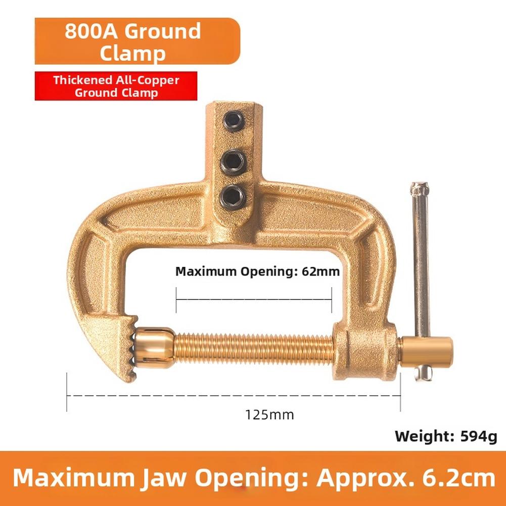 800A Brass For G-Shape Clamp,Welding Earth Clamp For C-Clamp For Welding Machine Reduce Static Electricity And Electromagnetic