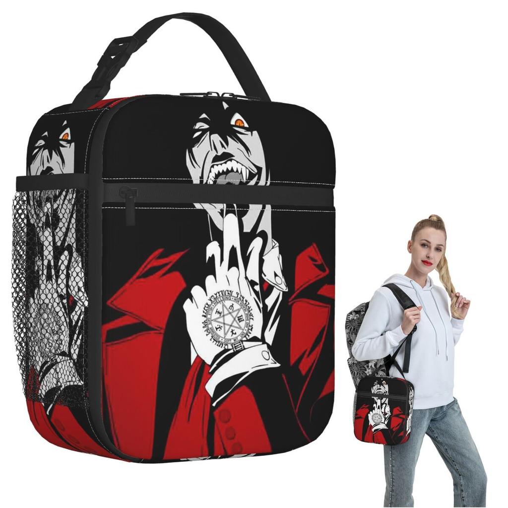 Alucard Hellsing Manga Insulated Lunch Bag for Women Children Leakproof Food Boxes Thermal Lunch Box Tote