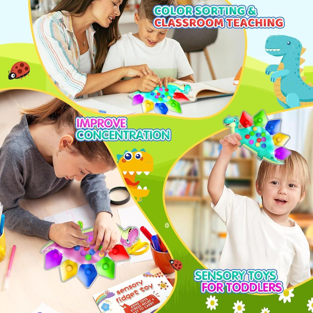 Children'S Creative Sensory Enlightenment Water Bag Pinching, Dinosaur Shaped Pressing Stress Relieving Fun Toy