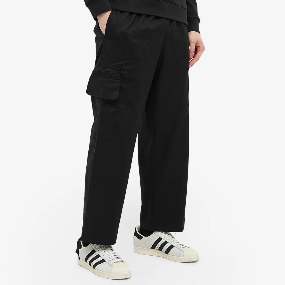 Adidas Original Embroidered Logo Cargo Straight Casual Pants Men Bottoms Black HC9505