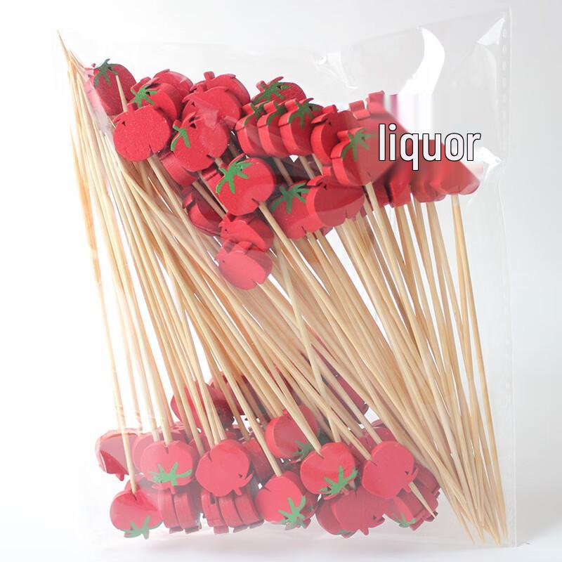 Creative Bamboo Fruit Skewers (Strawberry, Pineapple, Tomato)