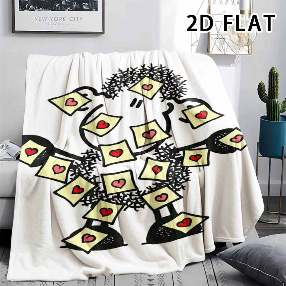 1Pc Sheepworld Print Flannel Blanket, High Quality Comfortable for All Seasons, Home Decor, Warmth and Comfort, Perfect for Christmas Gifts