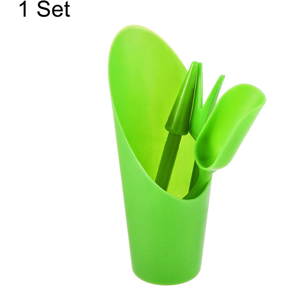 

4 шт. пластиковый прочный совок для ведра, цилиндр для выращивания в горшках, лопата для почвы для мясных растений, садовые инструменты, мини-инструмент для посадки в саду 4pcs зелёный