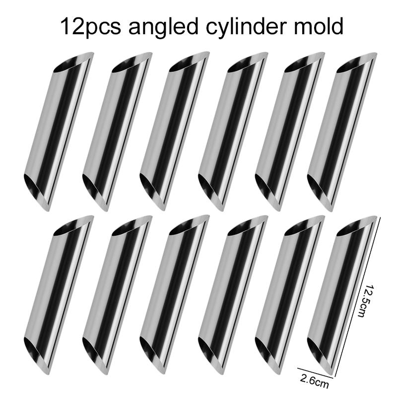 6~24pcs Croissant Maker Stainless Steel Cone / Inclined Tube Mold Household Kitchen Baking Tools DIY Dessert Cookies TMZ