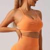 Peach Breathable Elastic Tight-Fit Yoga & Running Fitness Pants Set