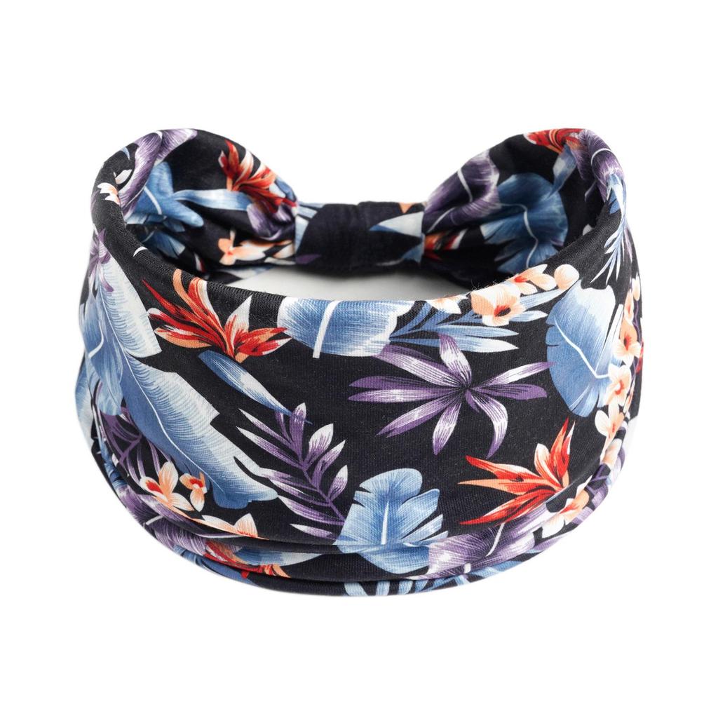 Bohemian Retro Print Yoga Headband: Wide African-Inspired Headscarf for Women