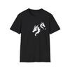 Double Dragon T-Shirt, Minimal White Dragon Graphic Tee, Retro Animal Art