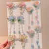 Fashion Pink Hair Clip Flower Tassel Chinese Style Hairpins Styling Accessory Hair Accessories Hanfu Accessories