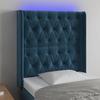 VidaXL LED Headboard Bedroom Furniture Single Bed Accessory Headboard Bed Frame Interior Dark Blue 3124418