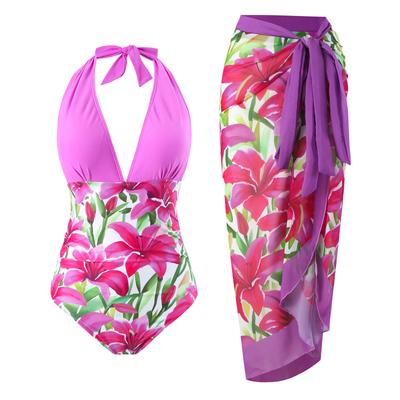 Nieuw Eendelig Badpak Vrouwelijk Chiffon Rok Badpak Set