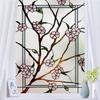 Custom Size Frosted Stained Glass Window Film Flower Rose Art Static Cling Sticker Home Office Door Decor Self-Adhesive Foil