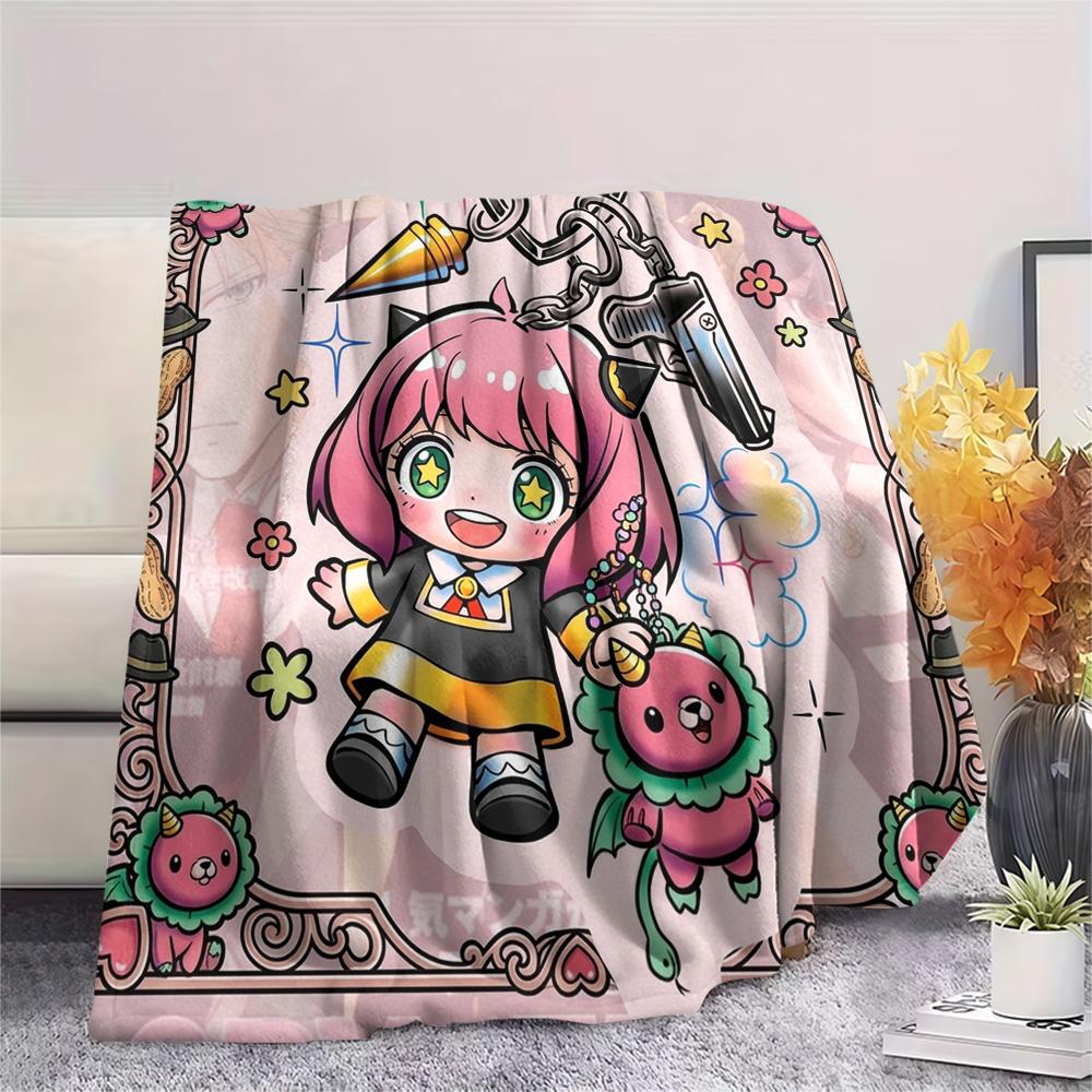 Anya Forger Print Flannel Blanket, Ultra Soft High Quality All Seasons Warm Throw, Home Decor Cozy Blanket, Perfect Christmas Gift