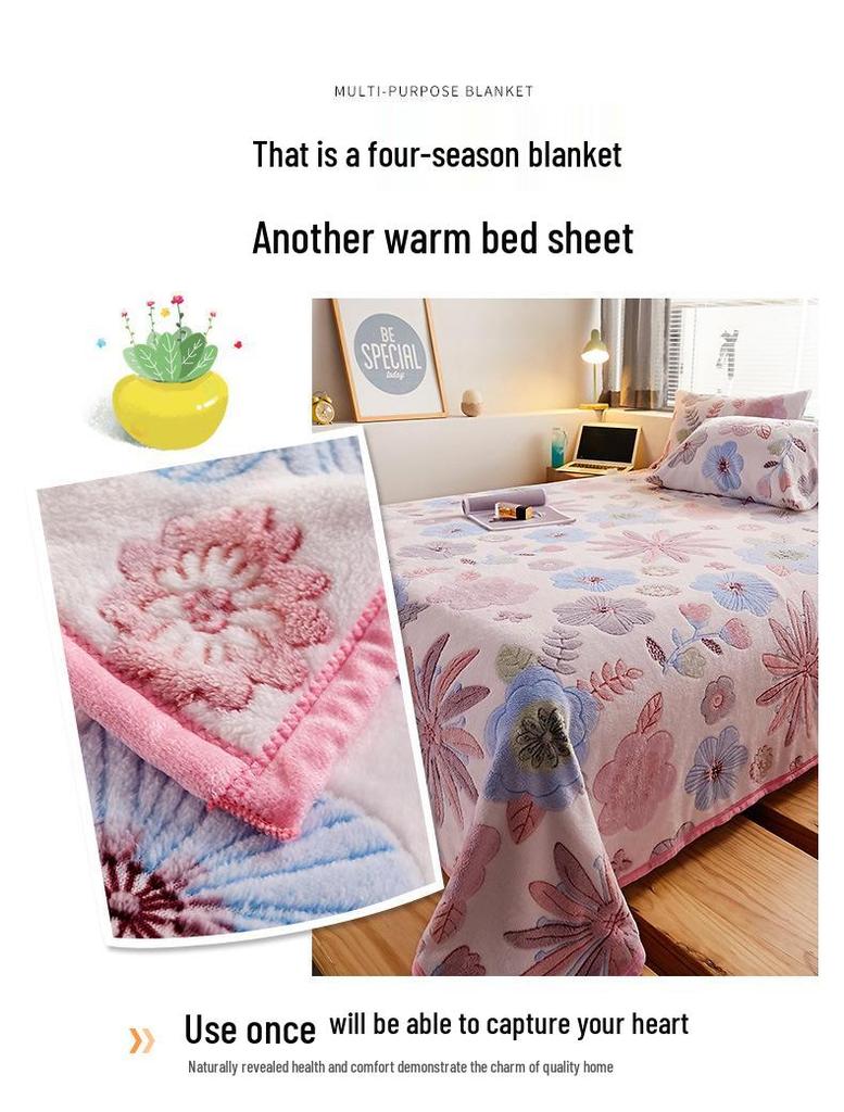 Flannel Snowflake Quilt & Blanket for Sofa or Bed