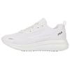 RGB Fuse Round Toe Comfortable Fabric Synthetic Leather Low Top Running Shoes Unisex Sneaker White 1RM01259D_100