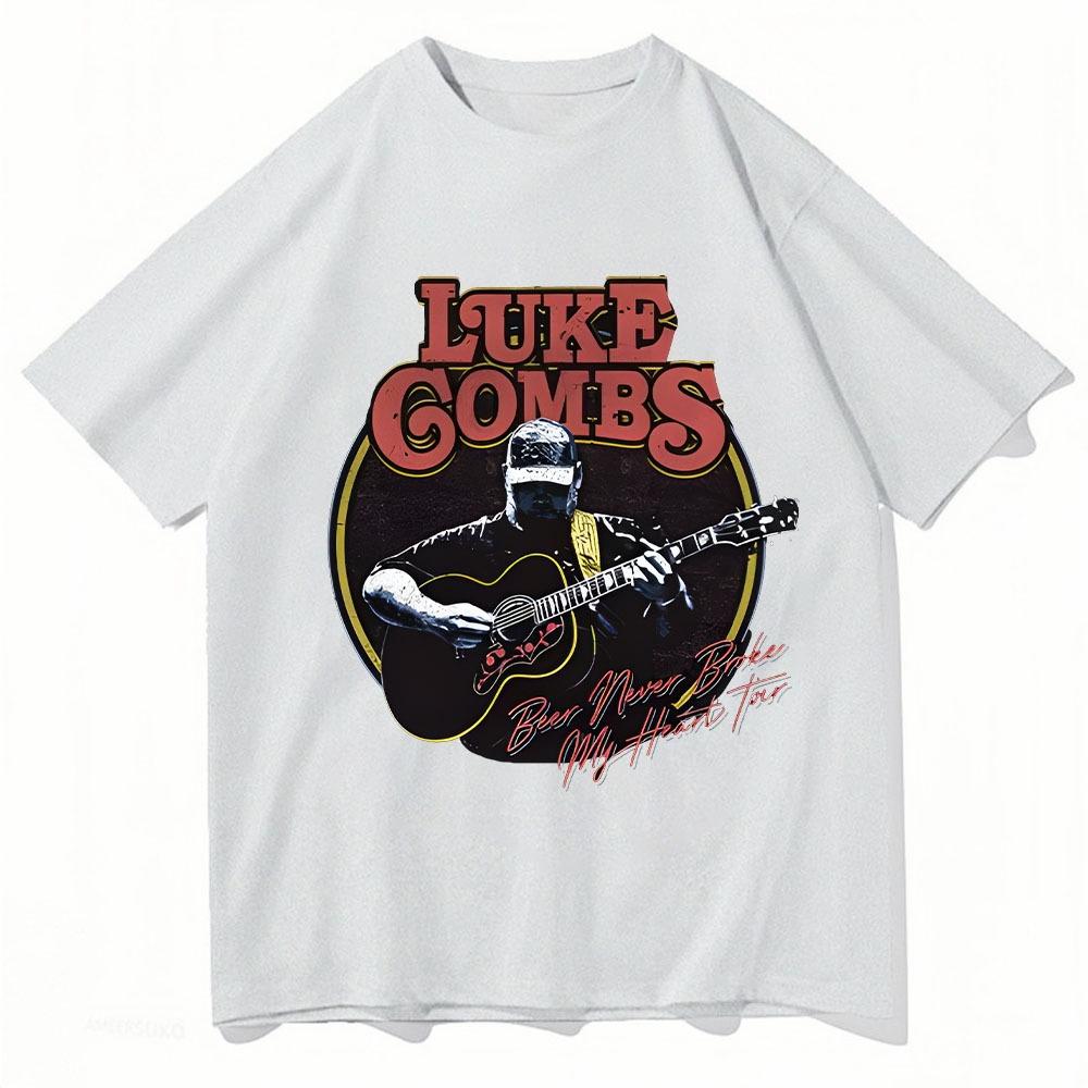 New Singer Luke Combs Print Tshirt Unisex WOMEN Summer Short Sleeve TShirt Cotton Casual Shirts Male Hip Hop High Quality Clothes