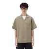 ZARA Loose Fit Lapel Simple Comfortable Short Sleeve Shirt Men shirts Khaki 3268310-505