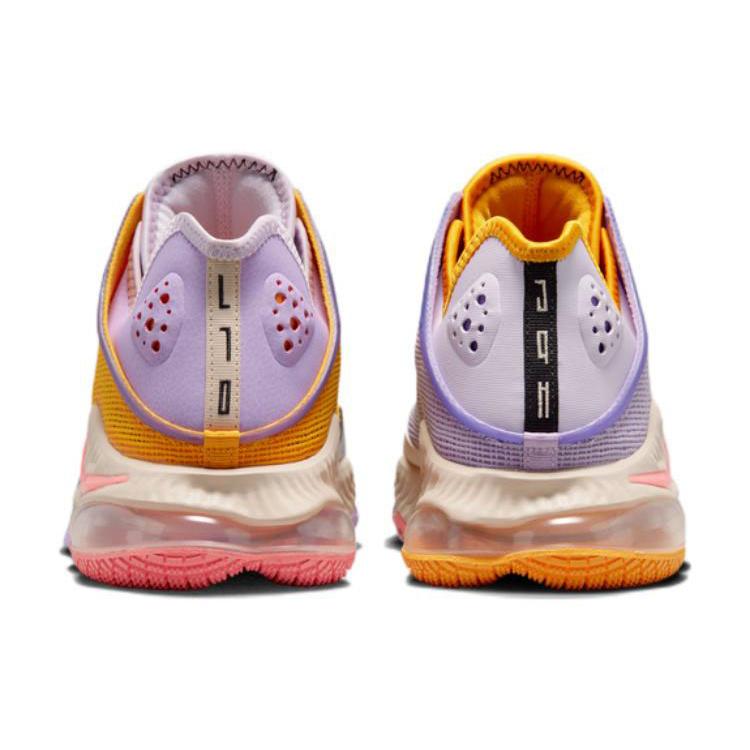 Nike LeBron 19 Low 'Mismatch' (Unisex) Lilac / Dark Smoke Grey / Pearl White / Pink Gaze Basketball Shoes DO9828 500