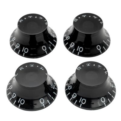 Musiclily Pro Guitar Top Hat Knobs, Inch-Standard Bell Knobs for USA Les Paul, LP, SG, and Gibson Electric Guitars, Black (Set of 4)