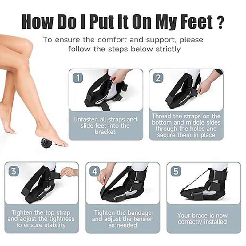 Plantar Fasciitis Night Splint Compression Sock, Support Dorsal Drop Foot Orthopedic Brace,Soft Stretching Boot Splints For Feet
