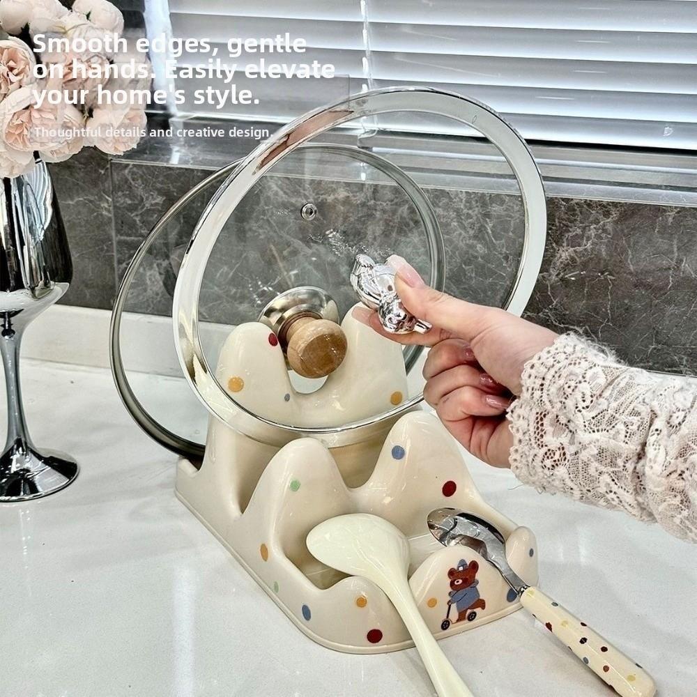 Cartoon Pot Lid Holder Multifunctional Kitchen Storage Holder  Kitchen Tools