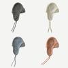 Earmuff Winter Knitted Cap Warm Wool Blend Hat Fashion Pilot Hat  Unisex