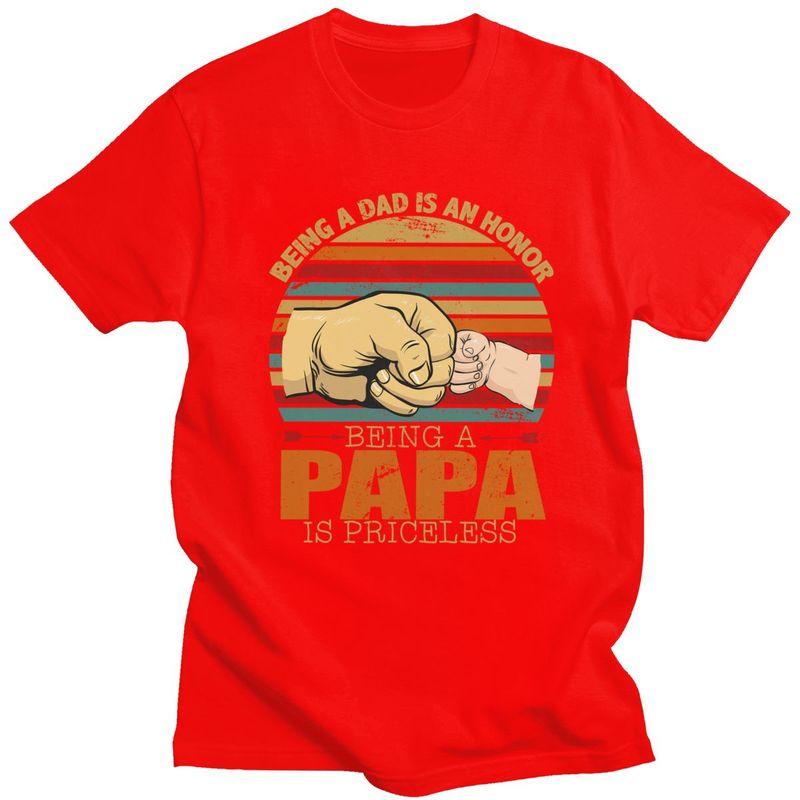 Individuelle Herren Ehre Papa und Papa T-Shirts Kurzarm Baumwoll-T-Shirt T-Shirt Lässig Vatertag Geschenk T-Shirt Kleidung