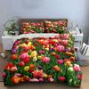 Colorful Tulip Garden Set Multiple Sizes Kid'S And Adults' Bedroom Exquisite 3Pc Bedding Set, Gift
