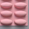 Silicone Baking Mold 16 Cavity Oval Chocolate Mold Non-Stick Freezer Oven Safe Dessert Mold Baking Supplies for Cake Jello Ice Cream