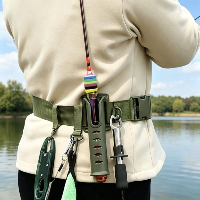 Belt Rod Holder Portable Waist Belt Fishing Rod Holder Poles Inserter Fishing Rod Fishing Rod Inserting Device Outdoors