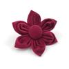 Velvet Flower Dog Collar & Leash Set with Engraving and Bow Tie