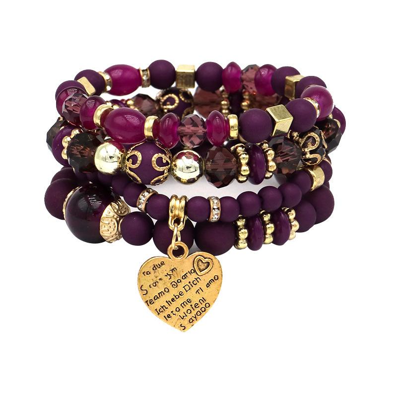 Boho Vícevrstvý Náramek Personalizovaný Tyrkysový Korálkový Cestovní Šperk Náramek Šperk Náramek