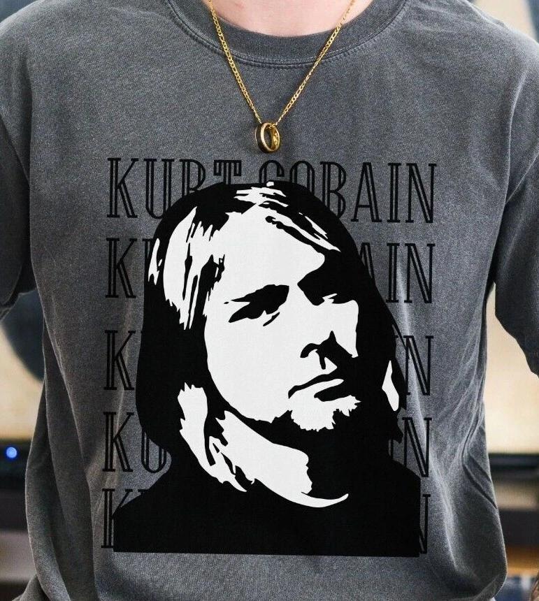 Nirvana Kurt Cobain T-Shirt Rock Band on Vintage Black Comfort Colors 1717 Tee 2XL