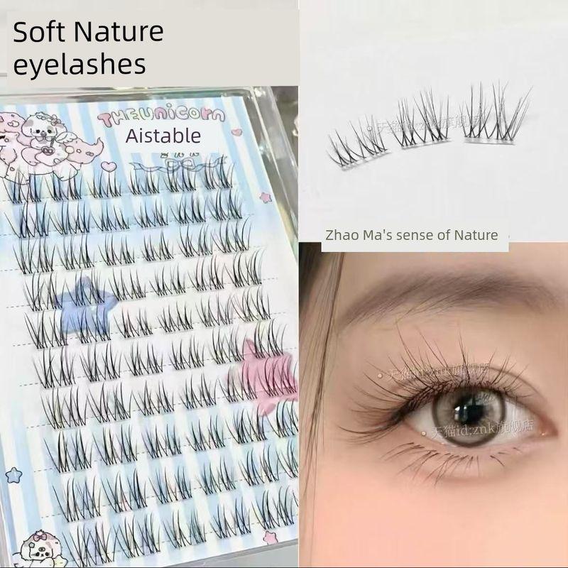 

Super Nature! Plain Face Can Be Attached to Mom s Sense of Eyelash Light Makeup Eyelash Air Baby Bend Fake Eyelashes Giant Natural Upper Eyelashes~ 456 mm
