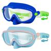 Taucherbrille mit Nasenabdeckung Taucherbrille Beschlagschutz Auslaufsicher Klar Wasserdicht Schnorchelbrille Ausrüstung Für Kinder 4-15 Jahre
