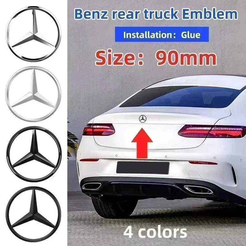 CSF1 C200 New Car For Mercedes Benz AMG 3D ABS silver_Black 9cm 90mm car rear Tail Trunk emblem badge sticker Decals For Mercedes Ben