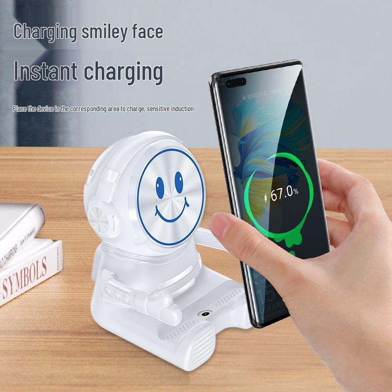 Creative Astronaut Wireless Phone Charger and Holder for Apple & Huawei