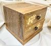 [USED]Aizu Yamago Paulownia Wood Maki-e (Lacquer Art) "Hana-temari" Mini Chest / Small Cabinet / Accessory Box – 2-Drawer Unit – Paulownia Craftwork