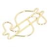 50Pcs Dollar Shape Cute Paper Clips Electroplating Metal Small Paper Clips  Office Supplies