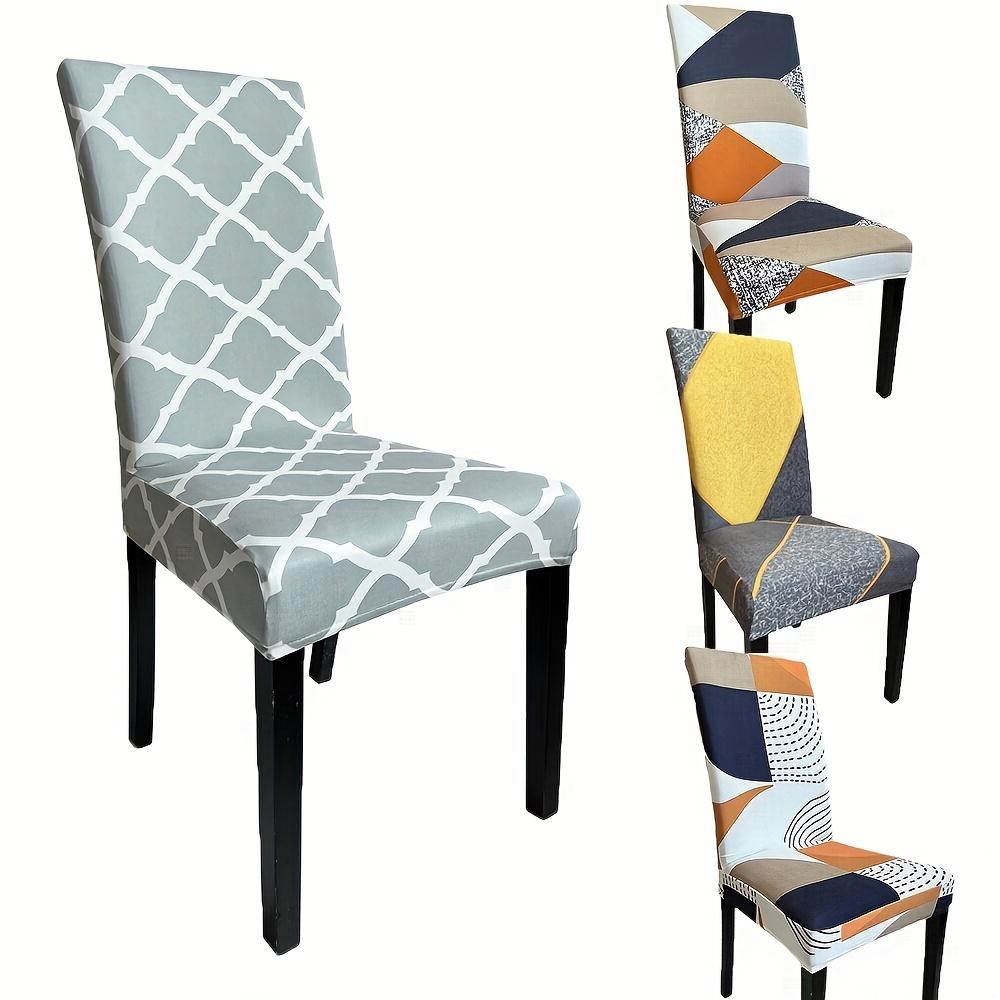 

4/6 шт., чехол для обеденного стула с геометрическим узором, чехол для обеденного стула для отеля, столовой, офиса, банкетного дома, домашний декор