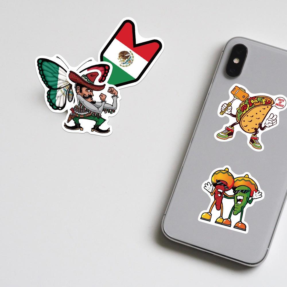 100Pcs Mexico Style Food Stickers for Skateboard Snowboard Laptop Luggage Decals Diary Backpack Stationery Staicker