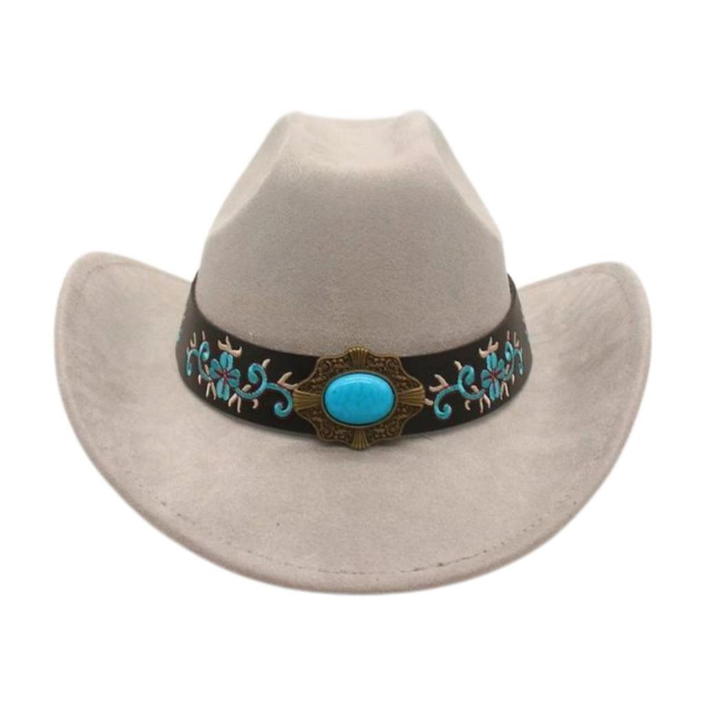 Foreign Trade  Tourism Top Hat Niche Western Cowboy Hat Niche Ethnic Style Skull Stage Dance Performance Hat