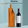 Wine Bag Elegant Stylish Champagne Wine Bottles Tote Carrier Fake Leather Wine Packaging Bag for Home
